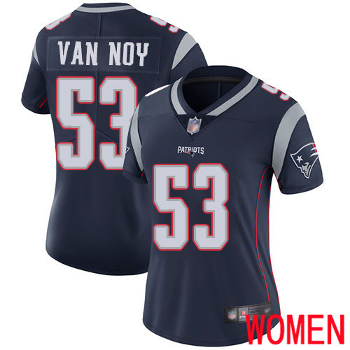 New England Patriots Football #53 Vapor Limited Navy Blue Women Kyle Van Noy Home NFL Jersey